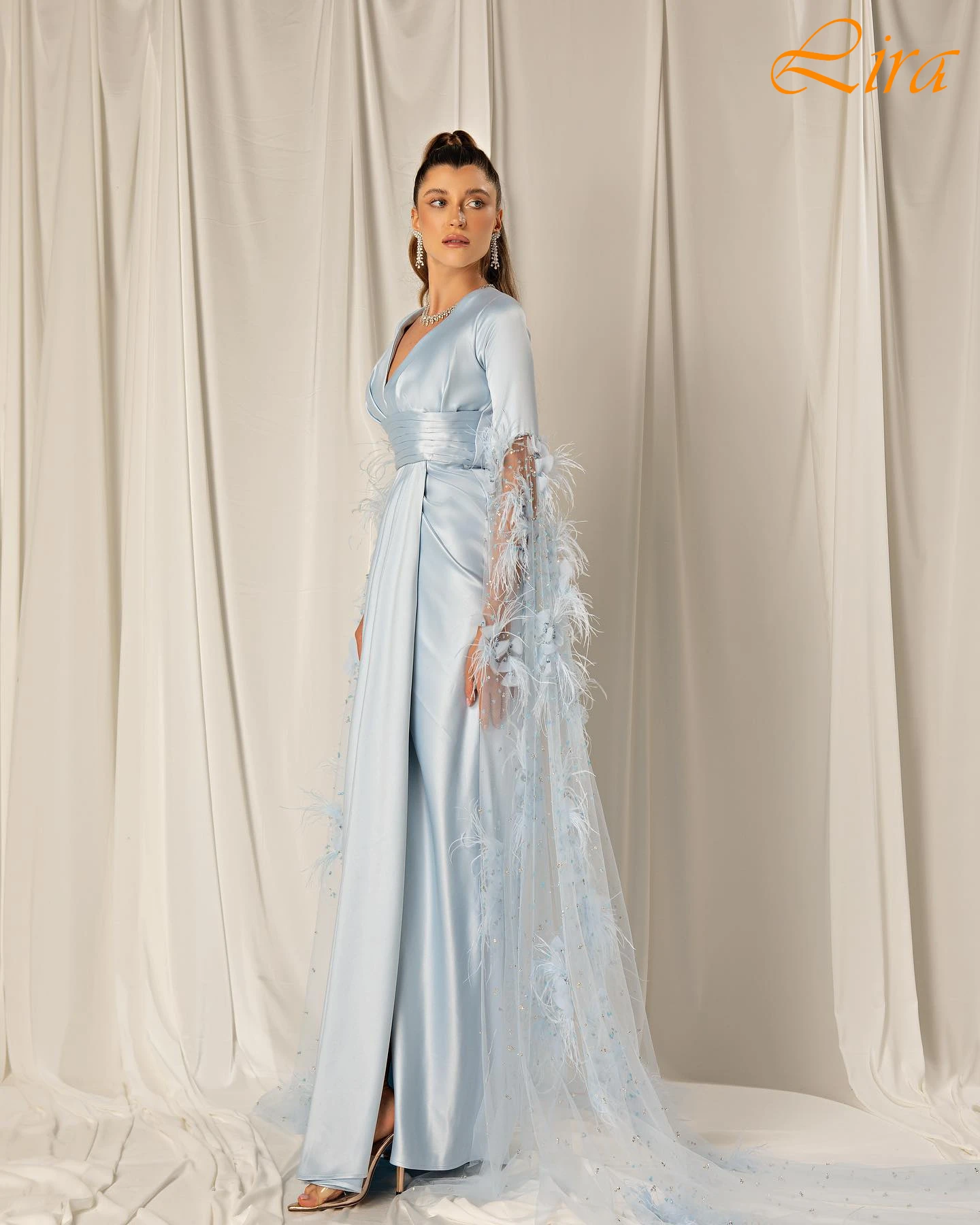 Robe de soirée formelle élégante, personnalisée, col en v, tempérament moderne, robes d'occasion sur mesure, robe de bal de haute qualité