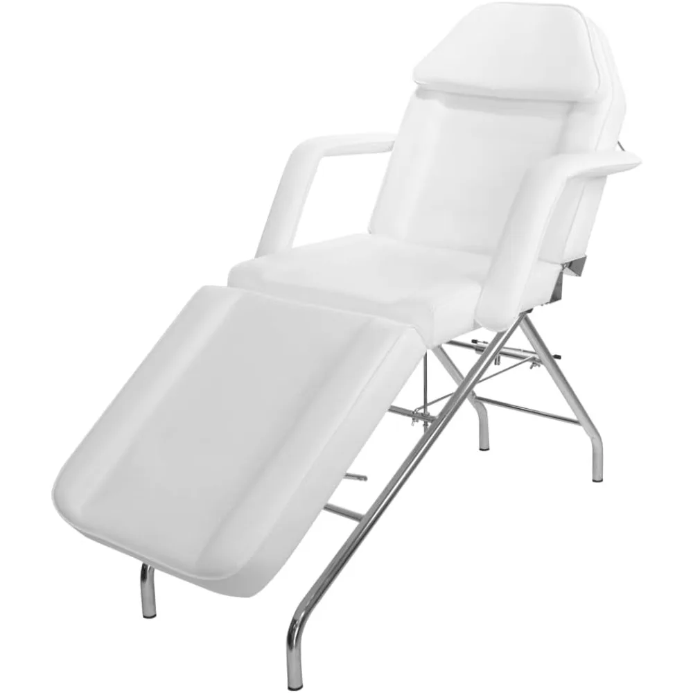 كرسي الوجه الأساسي مع مقعد مجاني، وسرير للوجه، وطاولة تدليك (أبيض) #3
