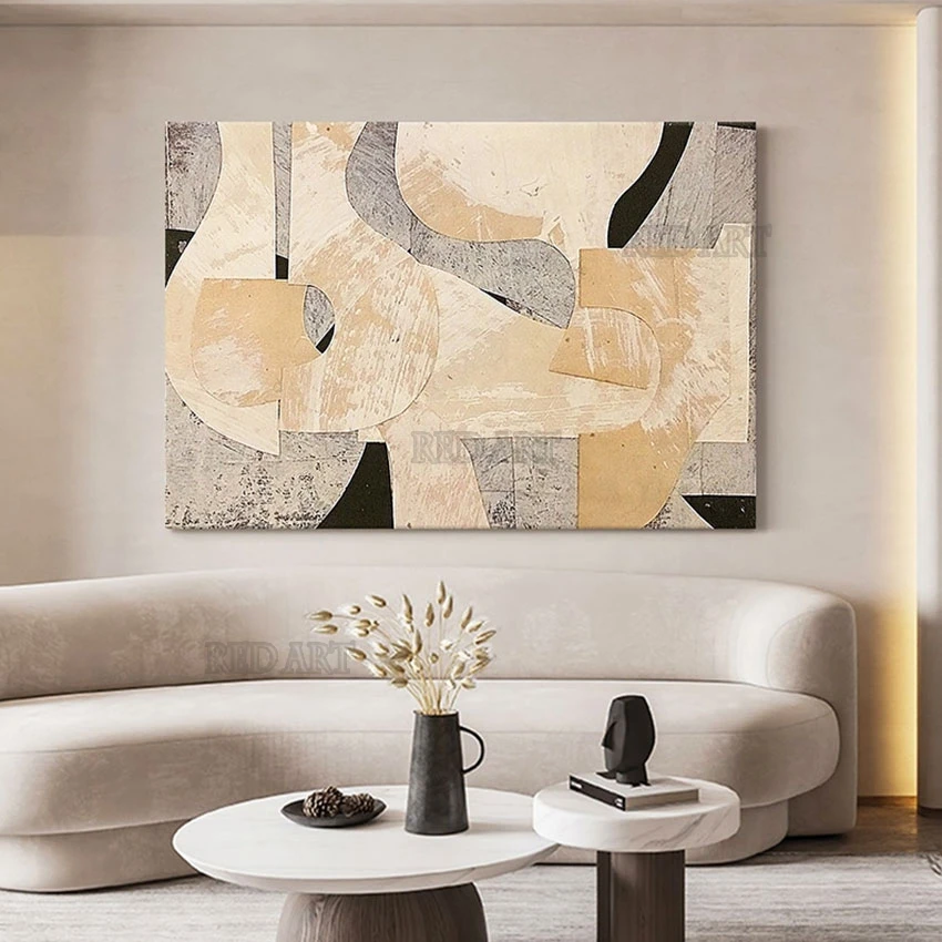 

Modern New Arrival Abstract Hotel Decorative Large Size Acrylic Painting Canvas Wall Poster Art Hotel Showing Artwork Pieces