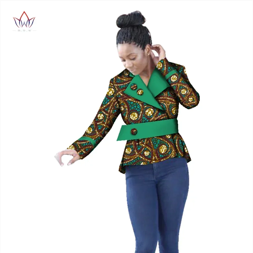 

Женская африканская одежда, короткий плащ, женские топы, верхняя одежда с длинными рукавами, африканские пальто для женщин, большие размеры 6XL, WY2148