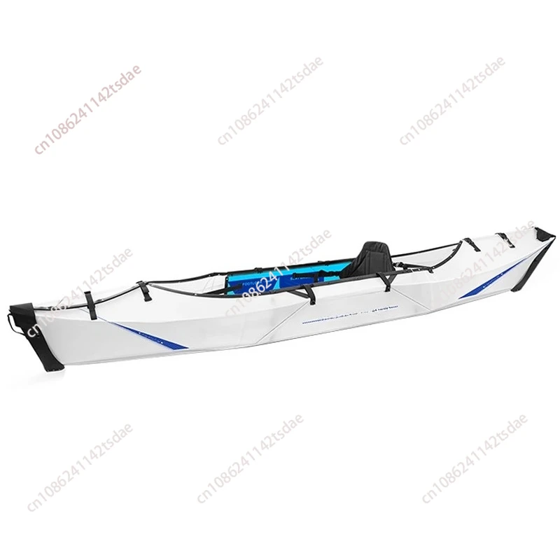 Single person foldable portable boat, canoe, camping, fishing, and drifting boat
