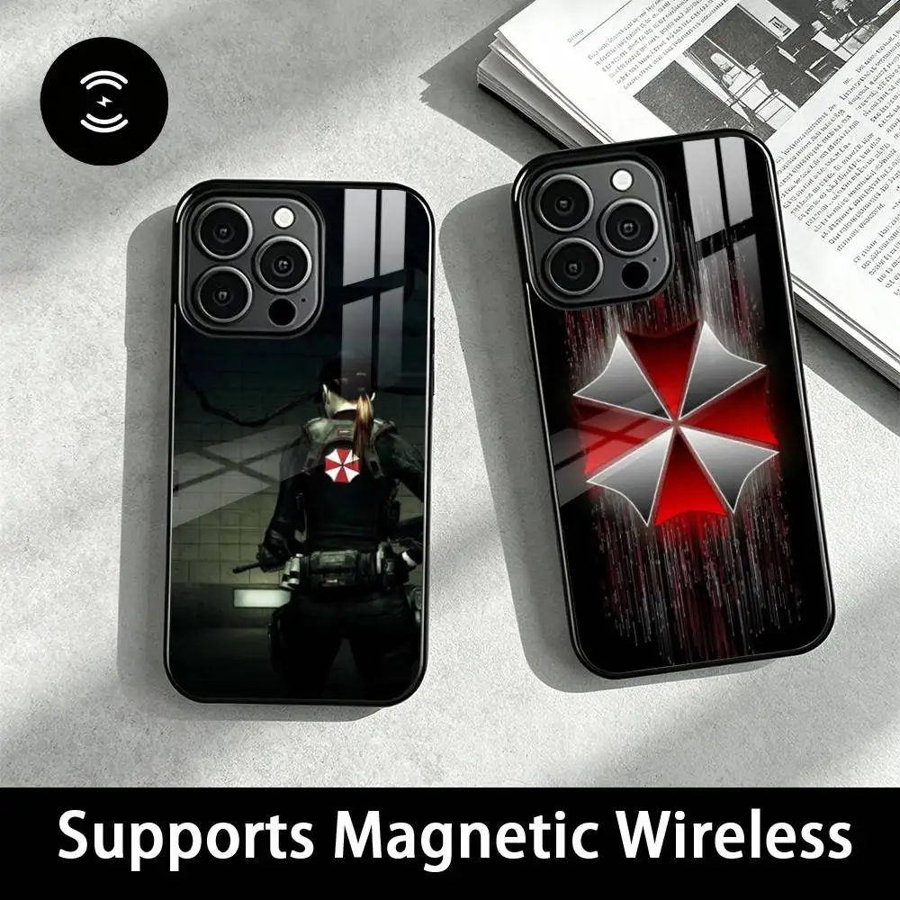 Resident Evil T-virus Umbrella Corporation Phone Case For iPhone18,17,16,15,14,13,12Plus,Pro Supports Magnetic Wireless Charging