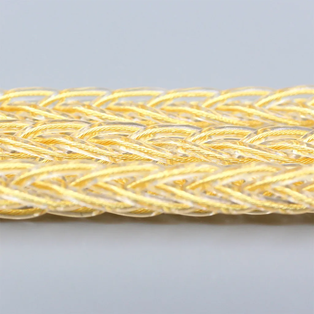 99% 8 Core Pure Silver Earphone Cable 24k Gold Plated For dual 3.5 he400se Hifiman  HE1000se HE6se Sundara Ananda Arya LN008428