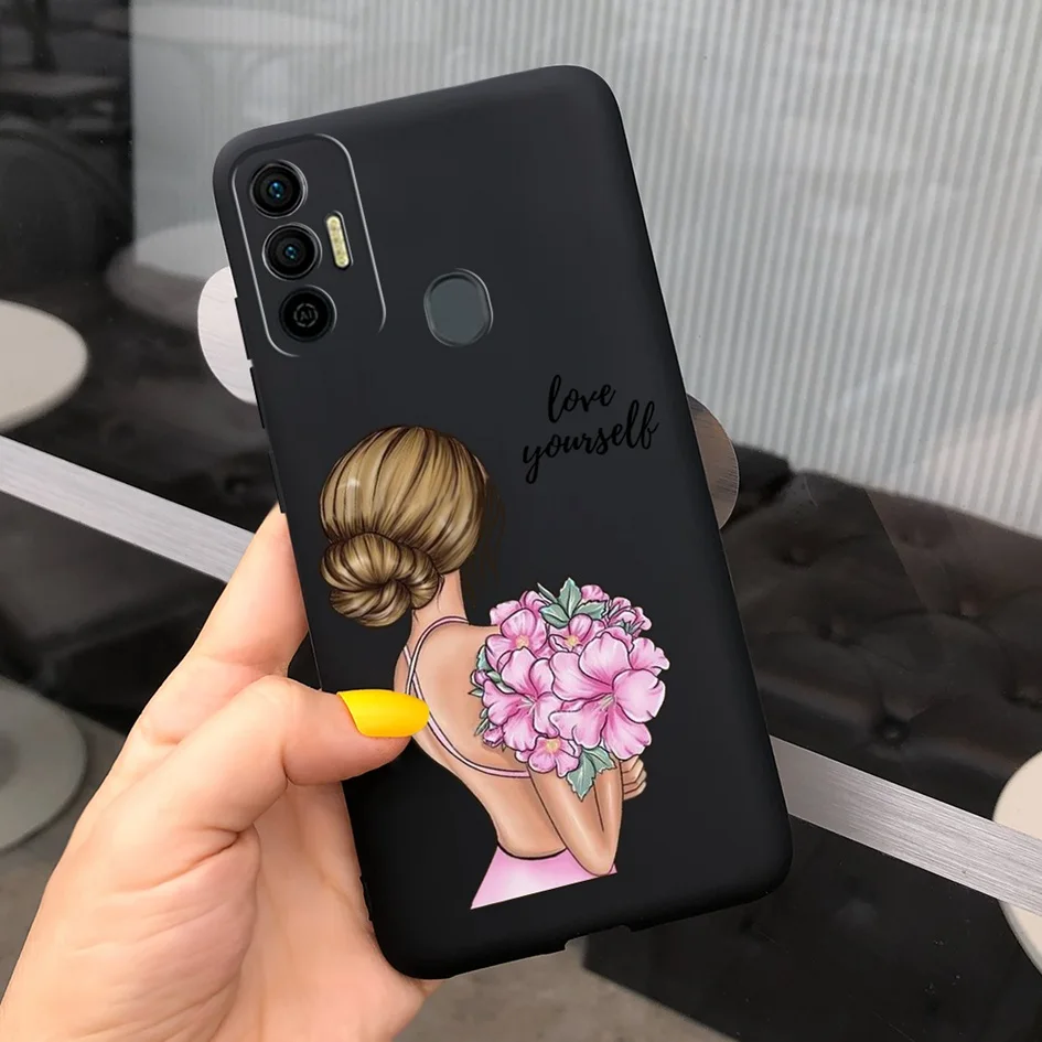 Leopard Case For Tecno Spark 7 Cases Tecno Spark 7 Pro 2021 Fundas Silicone Black Cover For Tecno Spark7 7P KF6 KF6j Soft Bumper