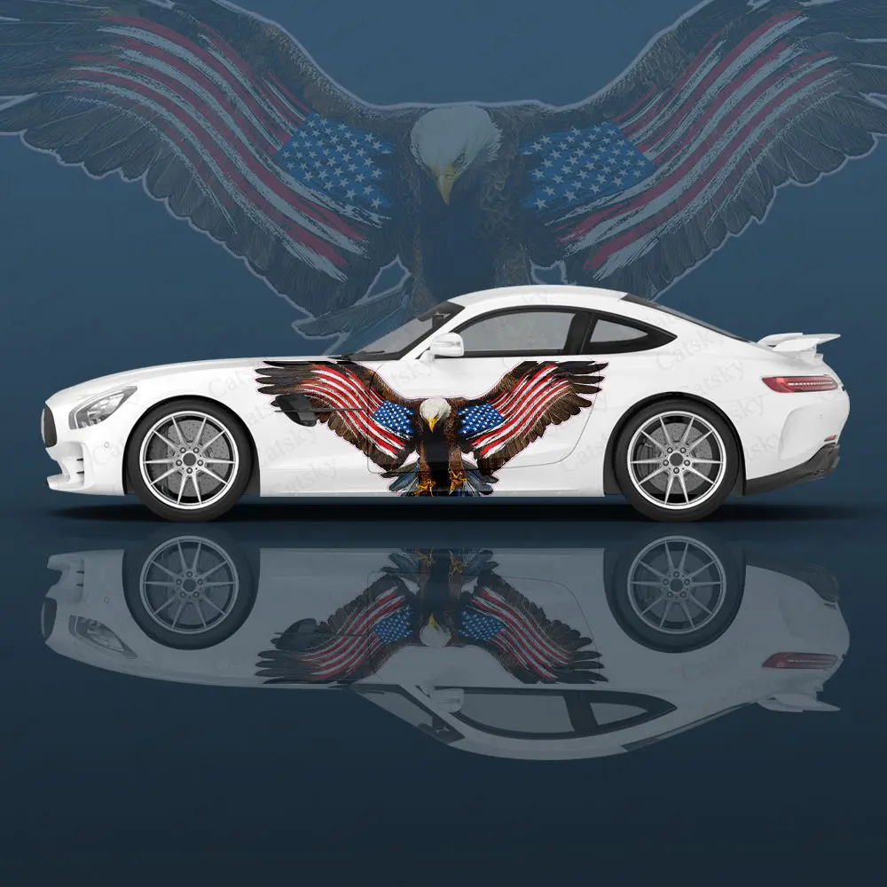 American Flag Eagle Car Body Stickers Itasha Vinyl Car Side Decal Sticker Car Body Sticker Car Decor Stickers