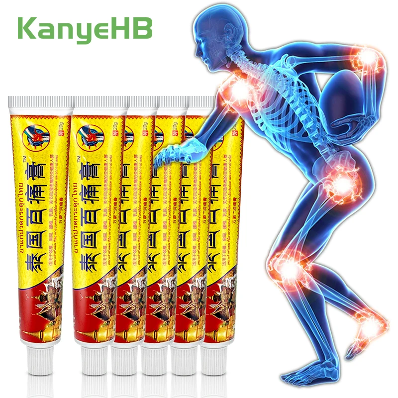 

1-3-6pcs Thai Analgesic Joint Cream Knee Pain Relief Neck Muscle Artritis Reumatoide Back Pain Plaster Neck Joint Swelling Pain