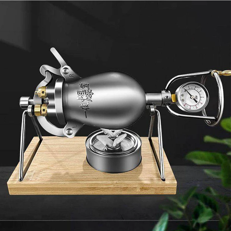 

Vintage Traditional Popcorn Maker Compact Mini Home Machine Trendy Hand-Cranked 304 Stainless Steel Popcorn Maker