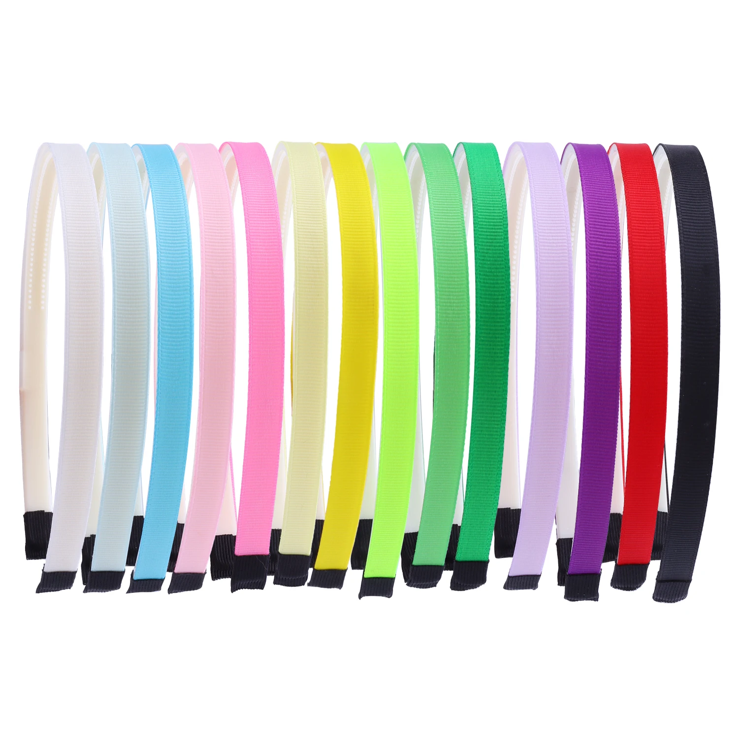 15pcs Grosgrain Crafts Headbands for Girls Solid Color Headbands with Teeth DIY Craft Hairbands Hair Pieces Hair Accessories