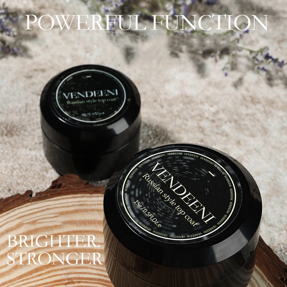 벤디니 셀프 레벨링 효과 탑코트 기능 젤 네일 폴리쉬 UV LED 강화 매니큐어 래커 네일 아트 디자인용