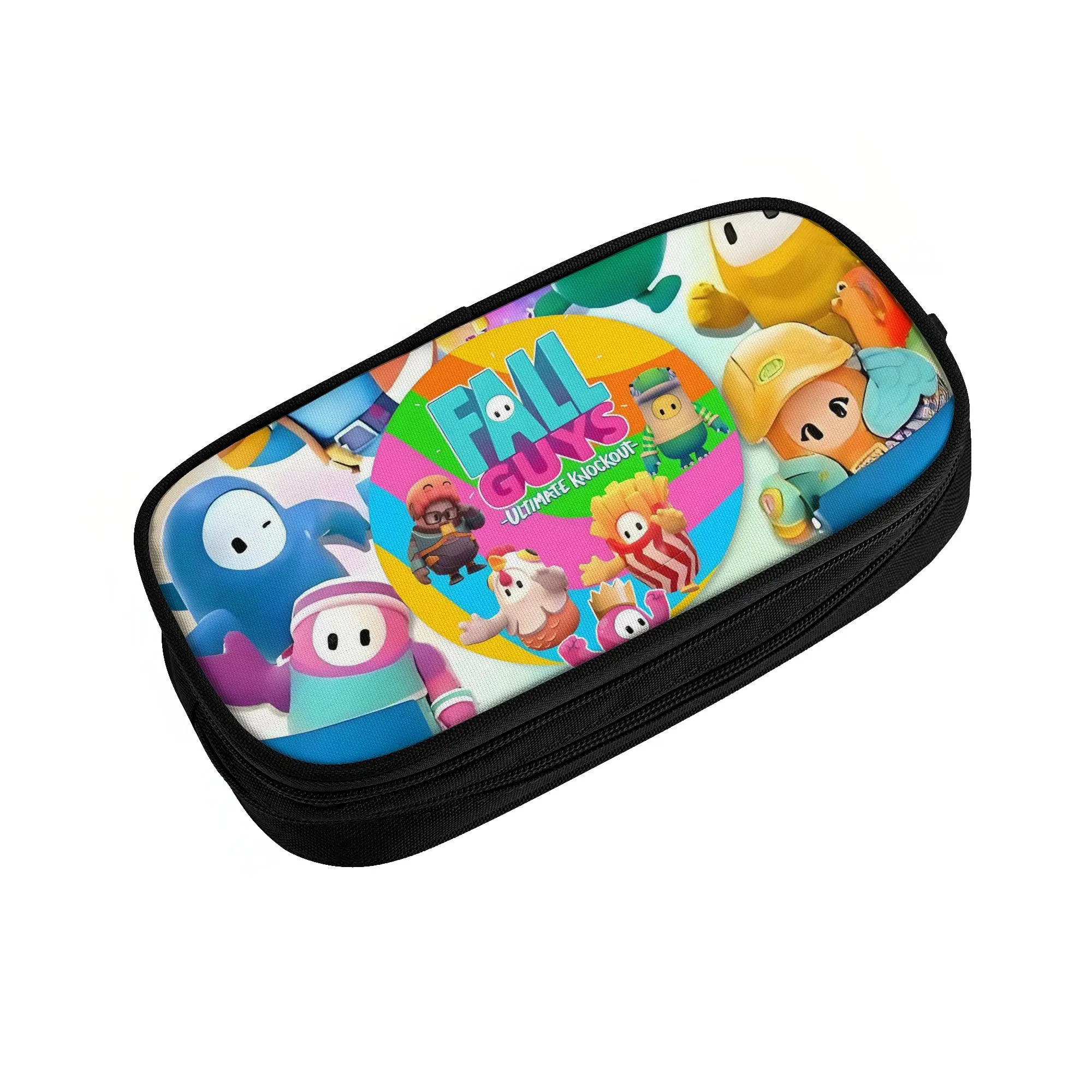 Video Game Fall Guys   Pencil Case for Girls Boys Large Capacity Battle Royale  Pen Bag Box School Supplies