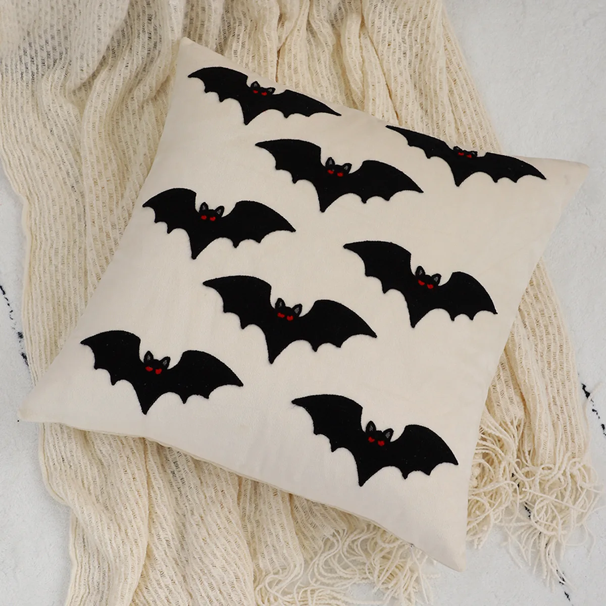 Pumpkin Harvest Festival Pillowcase 2025 Maple Leaf Rhombus Printed Pillow Cover Sofa Cushion Cover Halloween