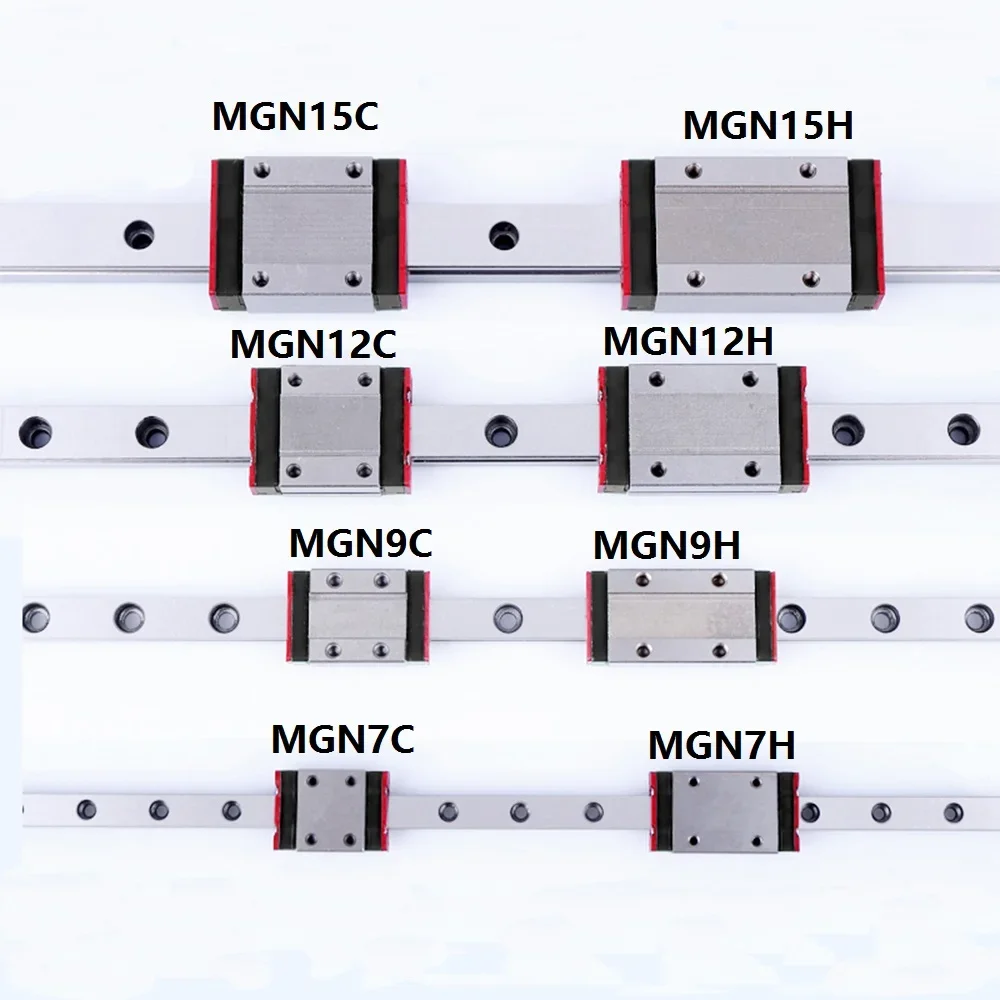 

1PC Linear Rail Guide MR7/MR9/MR12/MR15 100mm to 600mm with Mini 7C/7H/9C/9H/12C/12H/15H/15C Carriage DIY CNC Router Parts