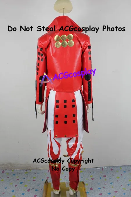 Sengoku Basara 2 Sanada Yukimura Cosplay Costume acgcosplay Include Emblem Prop