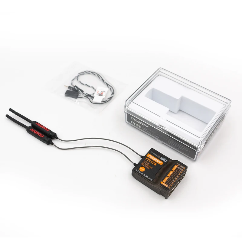 FLYSKY FTR12B receiver is suitable for PL18 NB4 NB4 Lite FRM301 FRM302 12 channel bidirectional dual antenna receiver