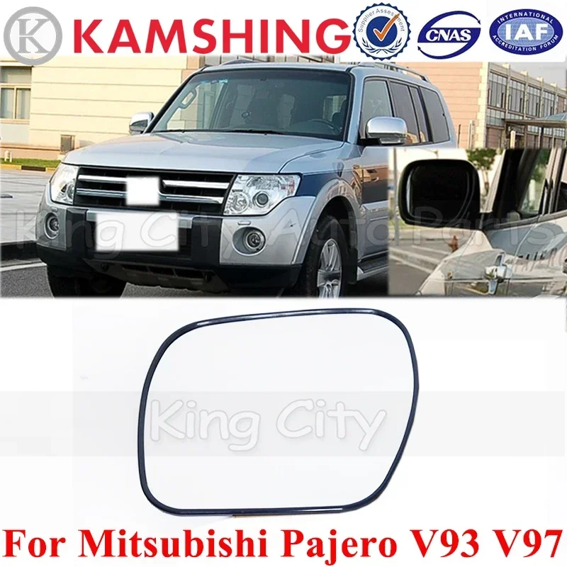 

CAPQX с подогревом, боковое зеркало заднего вида автомобиля, стекло для Pajero V93 V97, зеркальное стекло резервного зеркала, линза зеркала заднего вида