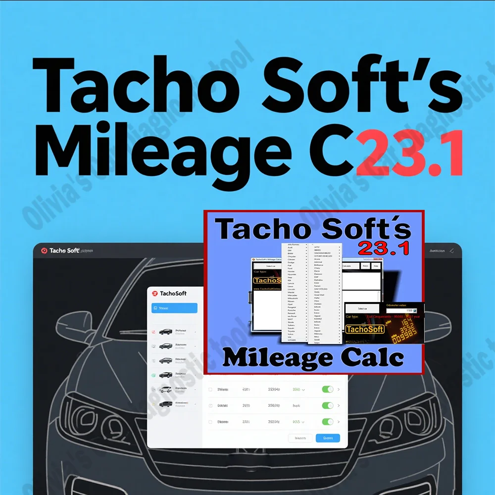 

TachoSoft Mileage Calculator 23.1 calculator Car accessories tool+dash cam+mileage software package obd2 scanner repair software