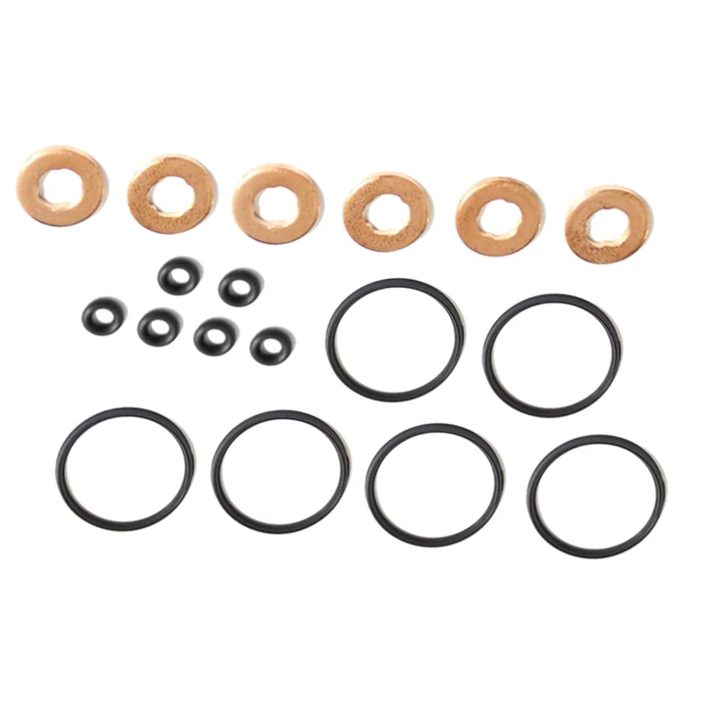 6 Small Orings+6 Big Orings+6 Copper Washer Injector Seal Kits 1.6 2.0 2.7 3.0 For Audi A1 A3 A4 A5 A6 A7 Q2 Q3 Q5 Q7 Q8 TT