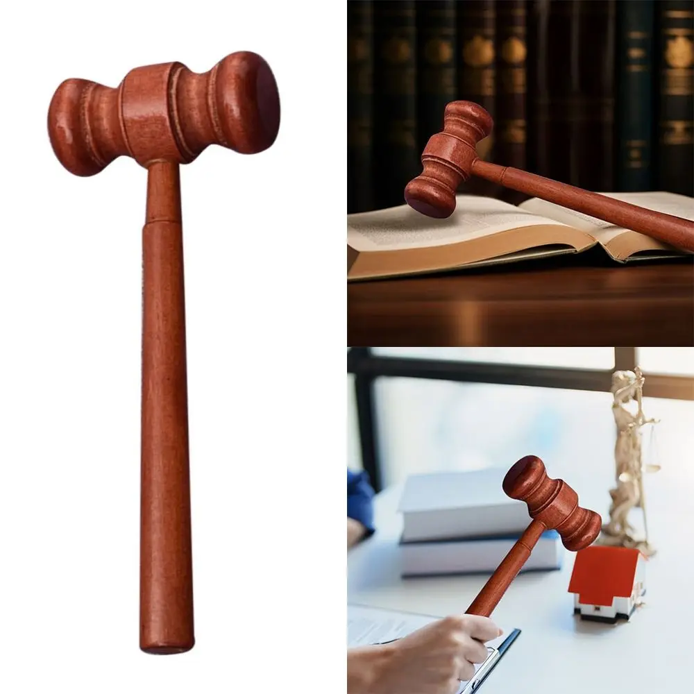 Handcrafted Delicate Wooden Judge Hammers Sound Hand Tools Durable Wood Gavel Hammer Knock For Lawyer Judge Mallet