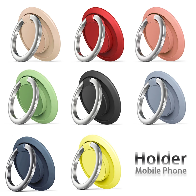 

Universal Finger Ring Phone Holder Grip 360 Rotation Cellphone Stand in Car Mount Back Sticker Bracket for iPhone16 15 14 Xiaomi