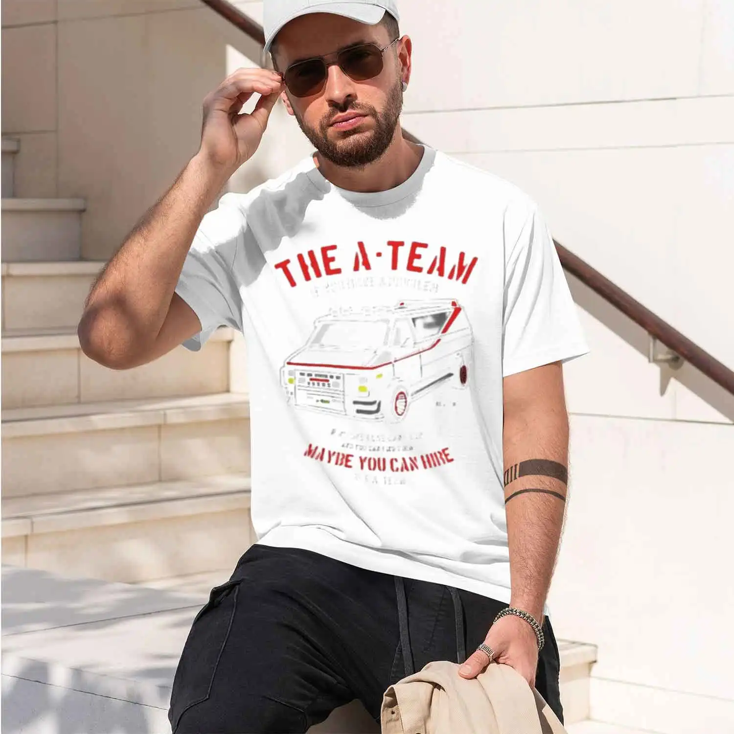 Mashup TV 80s Hanniba Men T Shirt The A-Team  Tee TShirt Short Sleeve Unisex O-Neck Collar T-Shirt Printing Clothing 2026 New Mo