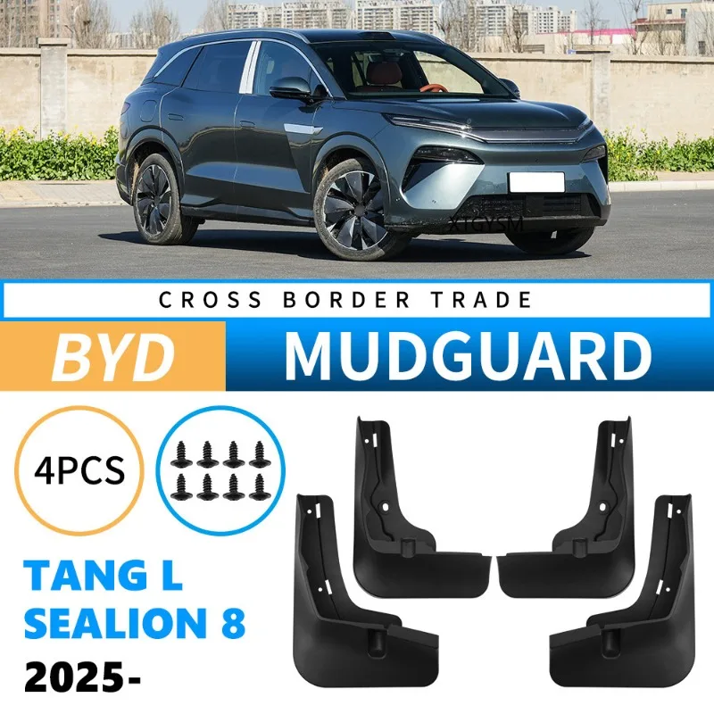 Car Mud Flaps For BYD Tang L Sealion 8 2025 2026 Auto Mudguards Front Rear Fenders Splash Guards Wheel Protector Car Accessories