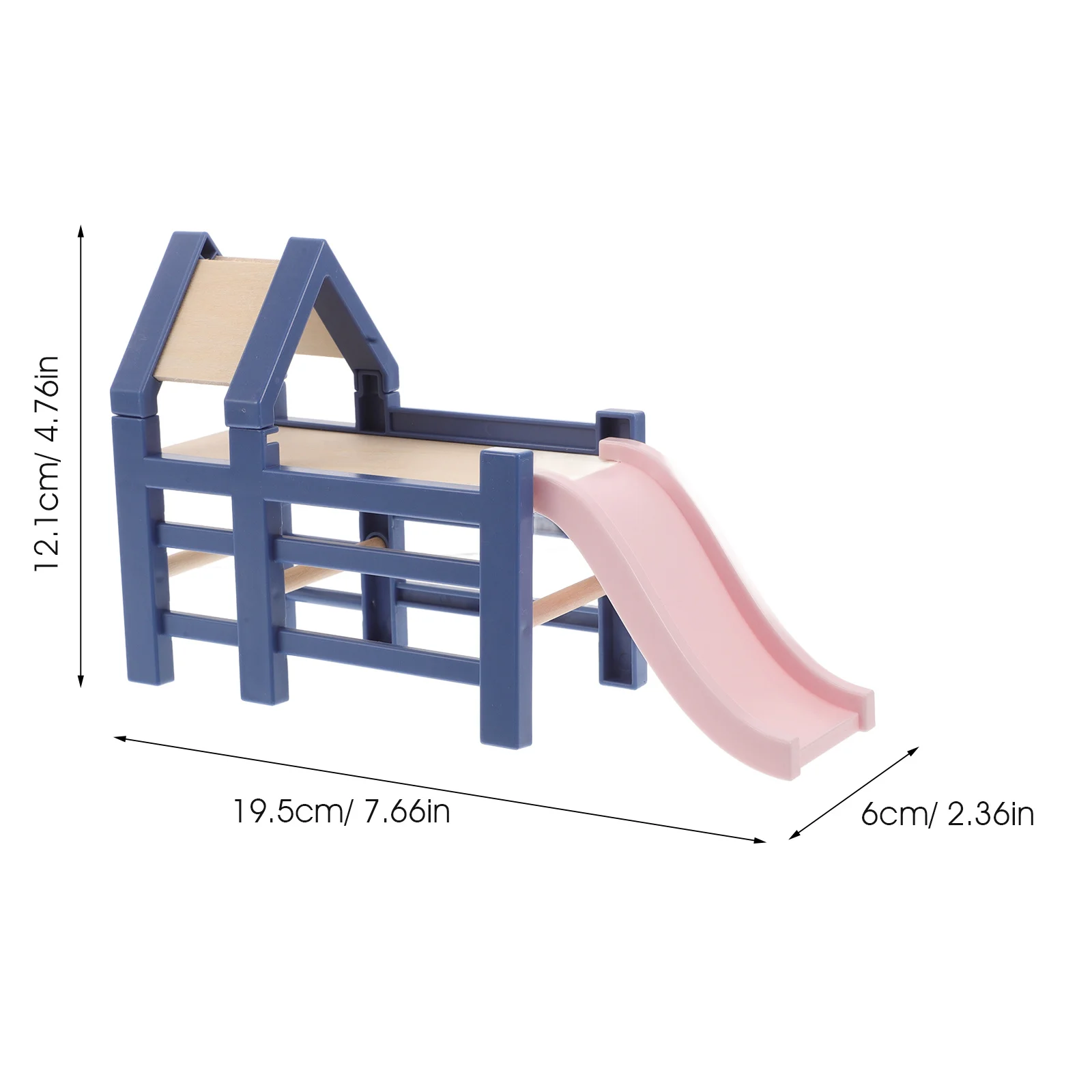 شريحة مصغرة للأطفال، ملحقات مشهد الحديقة متعددة الوظائف، ديكور ملعب خشبي، لعب الأدوار التعليمية #5