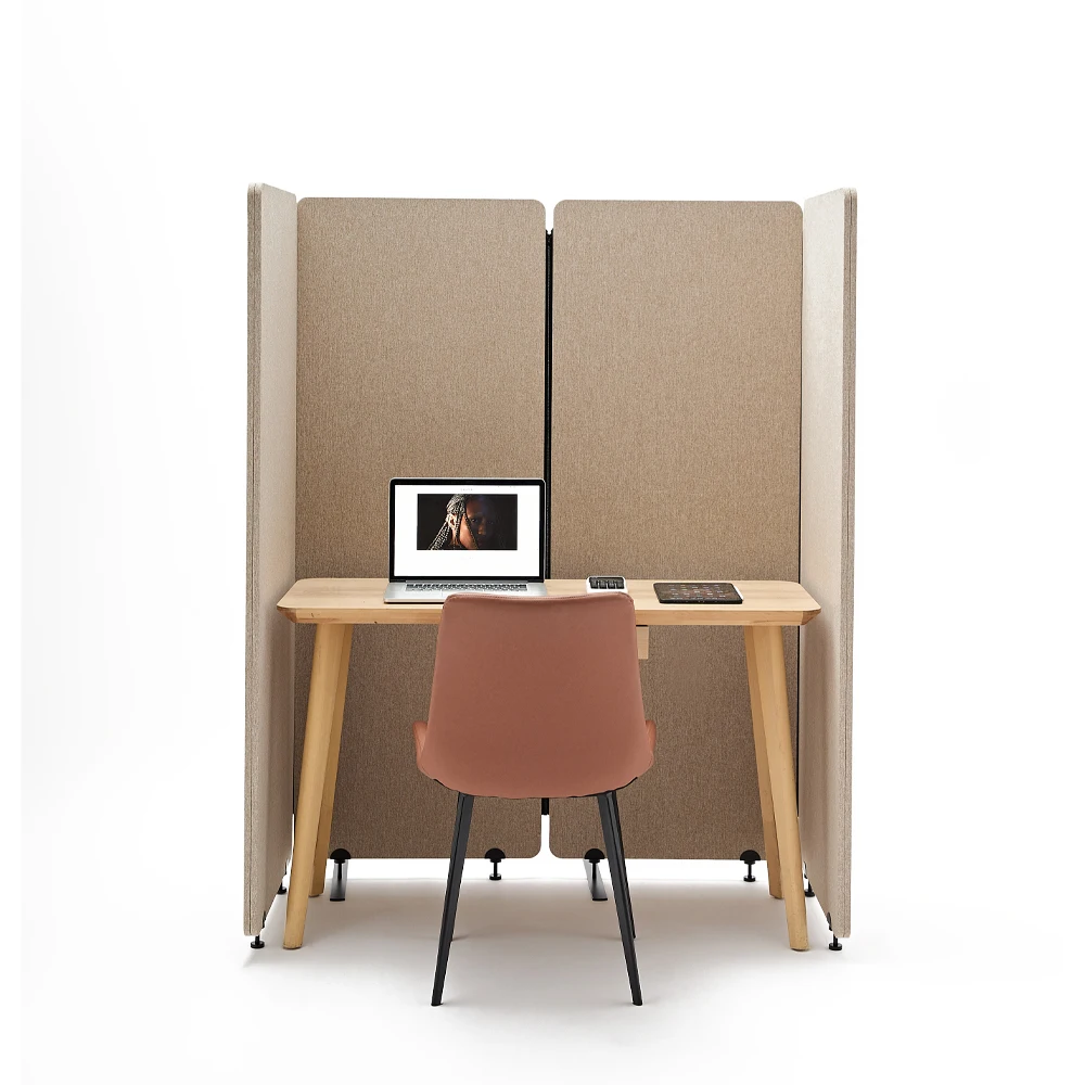 Soundproof Polyester Modern Design Acoustic Office Partition Freestanding Room Dividers Movable Privacy Screen