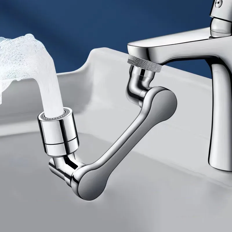 Faucet Robot Arm Hand Wash Basin Multi-function Joint Basin Universal Splash Spout Rotatable Rocker Conversion Head