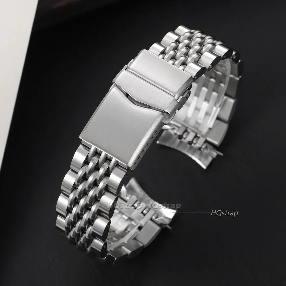 Straight/Curved End Stainless Steel Watch Strap 20mm 22mm for Jubilee SKX007/009 for Seiko Metal Bracelet Screw Link Solid Band