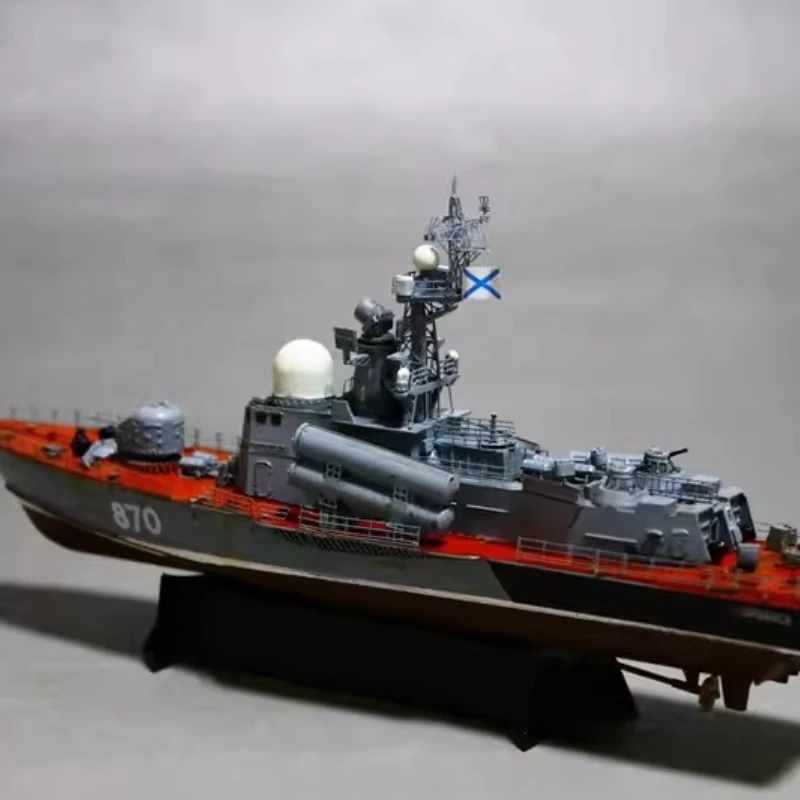 Barco de misiles de araña venenosa rusa, barco de torpedo estático, modelo terminado, regalo de barco, colección de vela, modelo de barco para adultos, juguete, 1/350