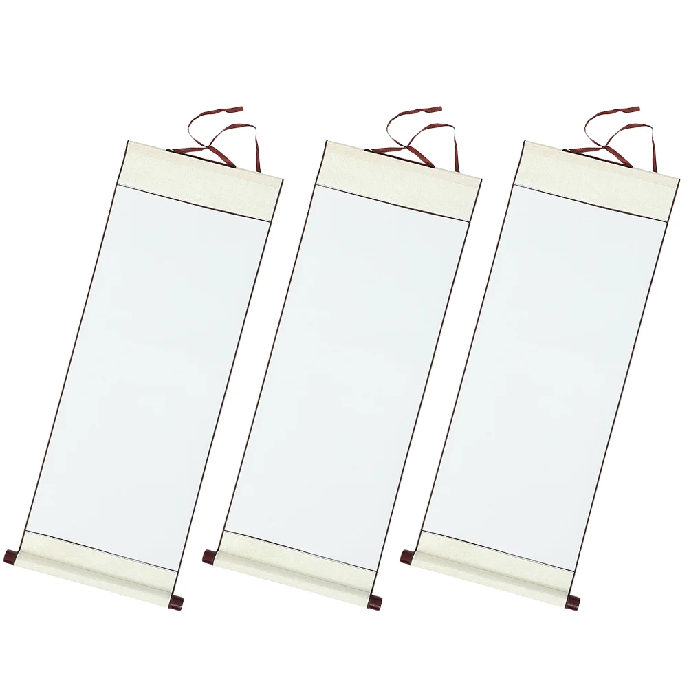 3 Pcs Blank Scroll Premium Material Paper Home Supplies Calligraphy Chinese Painting Writing Supply Multi-function