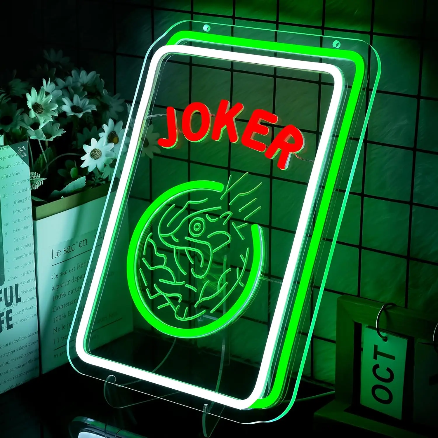 جونغ النيون تسجيل ل جدار ديكور لعبة ضوء النيون USB بالطاقة LED عكس الضوء للرجل الكهف بار نادي جونغ حفلة كازينو غرفة ديكور