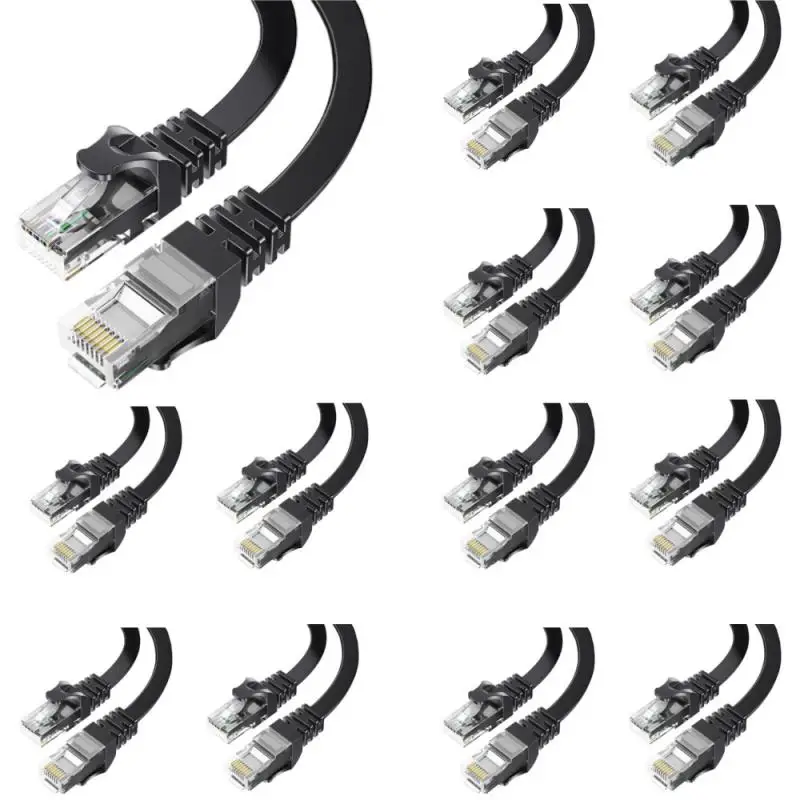 10 Gigabit Ethernet Cable Cat6Lan Cat 6 7 RJ 45 Flat Network Wire STP Twisted Pair Patch Cord High Speed