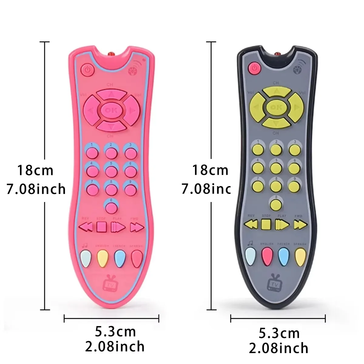 Muziek Mobiele Telefoon Speelgoed Baby Vroege Educatieve Speelgoed Simulatie Tv Afstandsbediening Elektrische Nummers Engels Leren Speelgoed