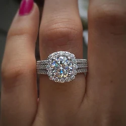 Moonso Arrival Luxury Gold Silver Color Engagement Ring for Women Anniversary Gift Jewelry Wholesale R8444b