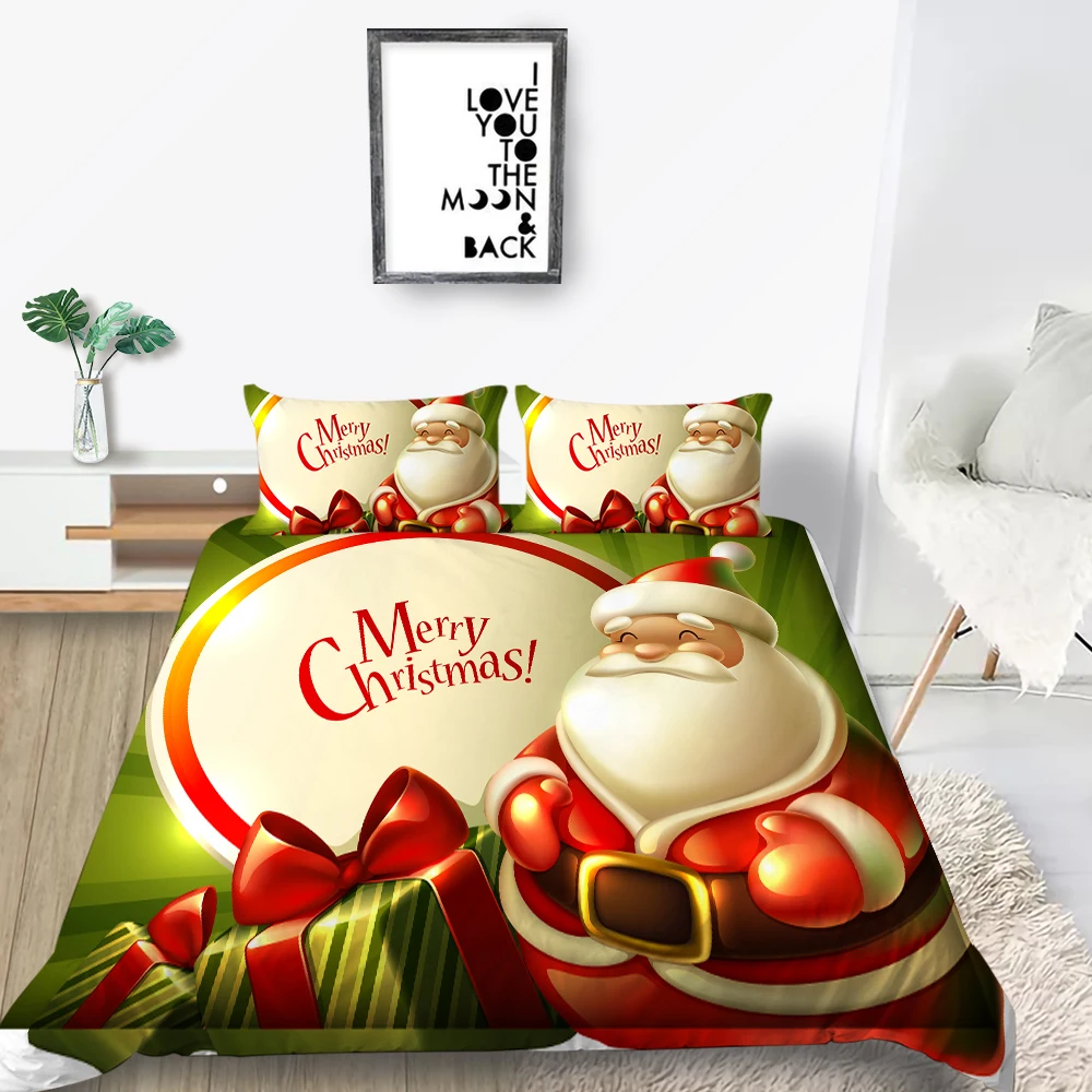 Christmas Duvet Covers Single Double Size Bedding Cover Suits Man Woman Home Textiles Polyester Bedroom Decor