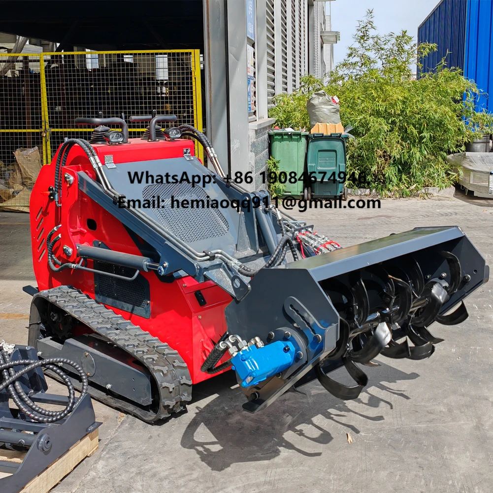 Compact Front End Loader HIGHTOP V1000 Mini Skid Steers Track Loader Featuring 25hp Diesel Float Capability HTS1000