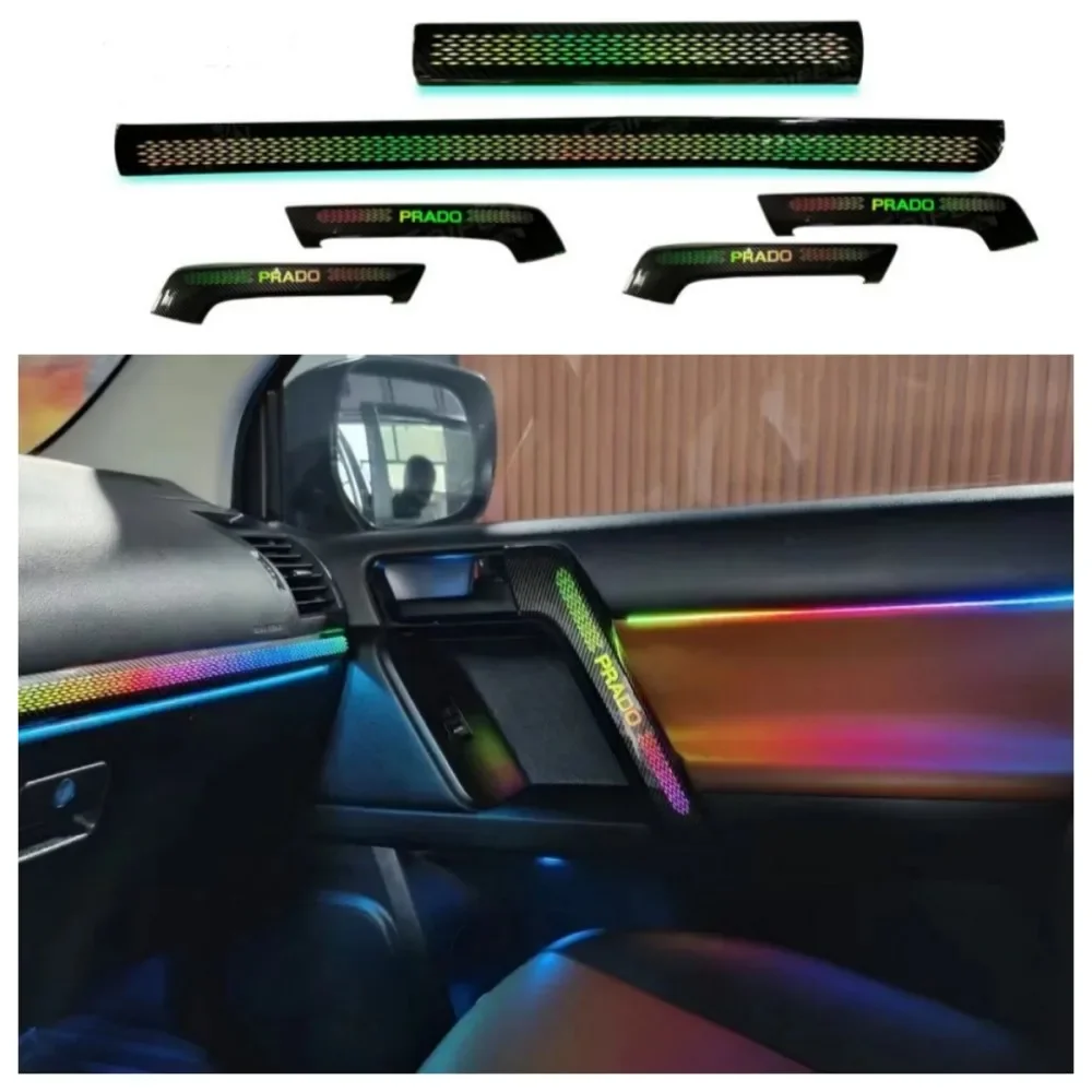 Automotive LED64 Color Atmosphere Light is Suitable for Toyota Prado Central Control Light Strip Door Interior Light Special Car