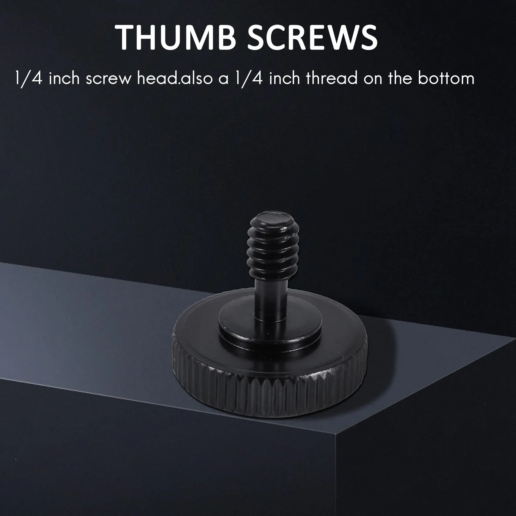 Thumb Screw Camera Quick Release 1/4 inch Thumbscrew L Bracket Screw Mount Adapter Bottom 1/4 inch-20 Female Thread (Pack of 2)