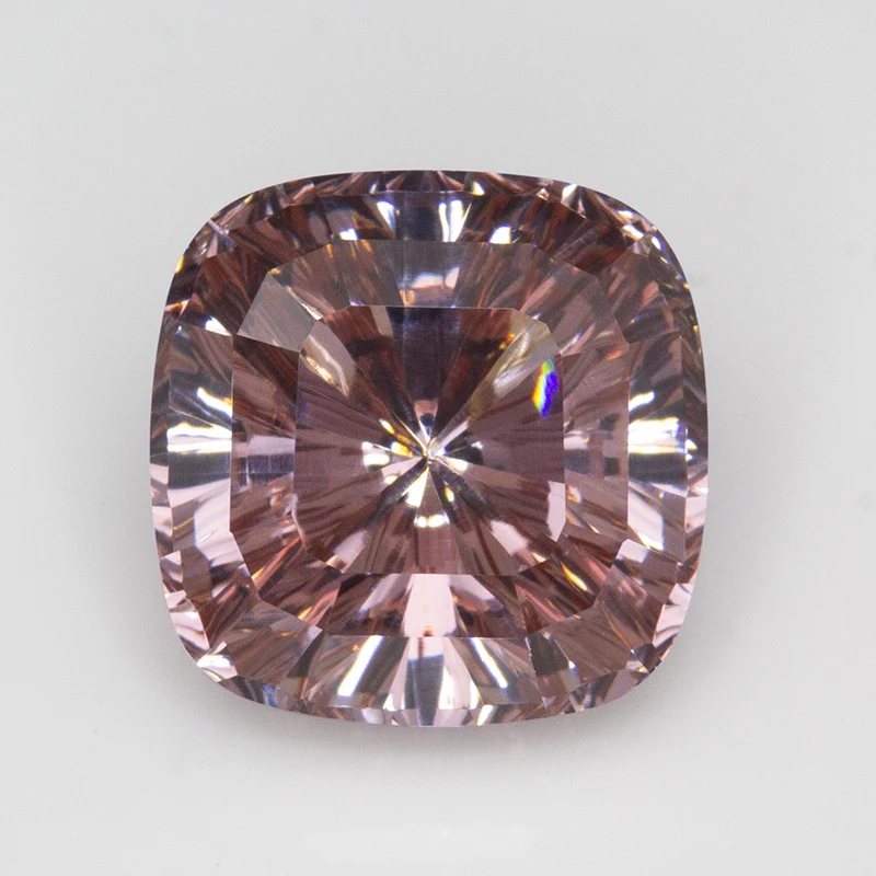 New Cushion Millennium Cut Cubic Zirconia Stones Coffee Color 10x10mm CZ Loose Gemstone for Jewelry Making image 2