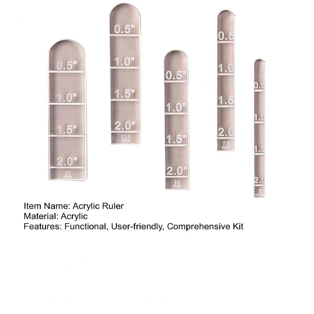 Precision Clay Tools 5 Pcs Polymer Clay Arch Guide Set Acrylic Rainbow Earrings Tools Ceramic Craft Supplies for Diy for Polymer