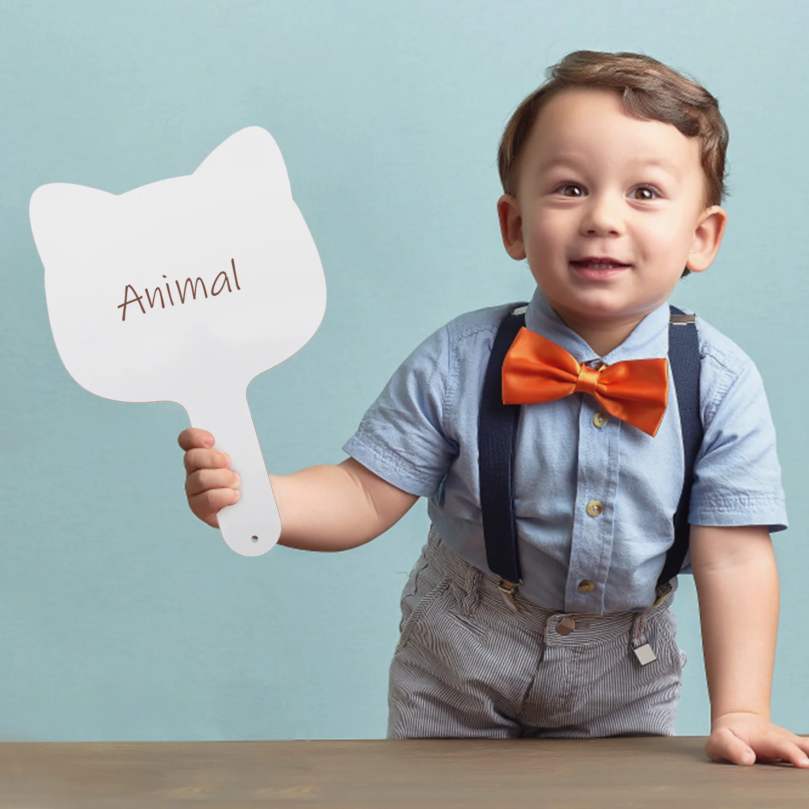 

1Set Children's Writing Drawing Board ABS and Wood Material Reusable Dry Erase Paddles for Classroom Training Answer Board