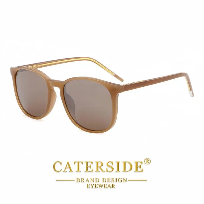 CATERSIDE Neue runde Sonnenbrille für Herren, Markendesign, einfache Sonnenbrille für Damen, Reisen, Business, Party, Brillen, Geschenk, Sommerstil – Detail 8