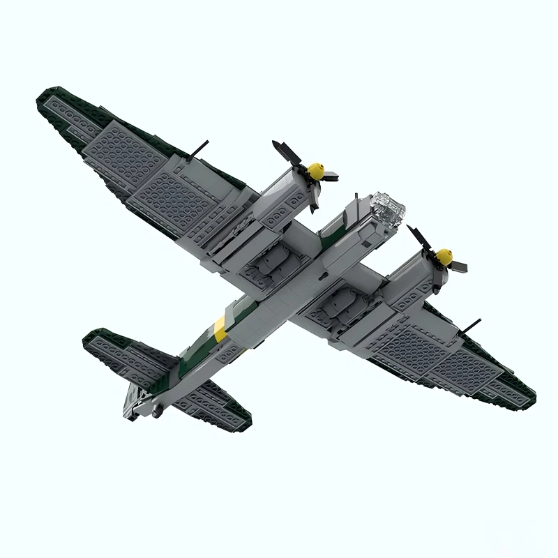 WW2 Heavy Tactial Bomber Junkers JU-88 German Military High-speed Fighter MOC Building Blocks Model Kids Bricks Toys Xmas Gifts