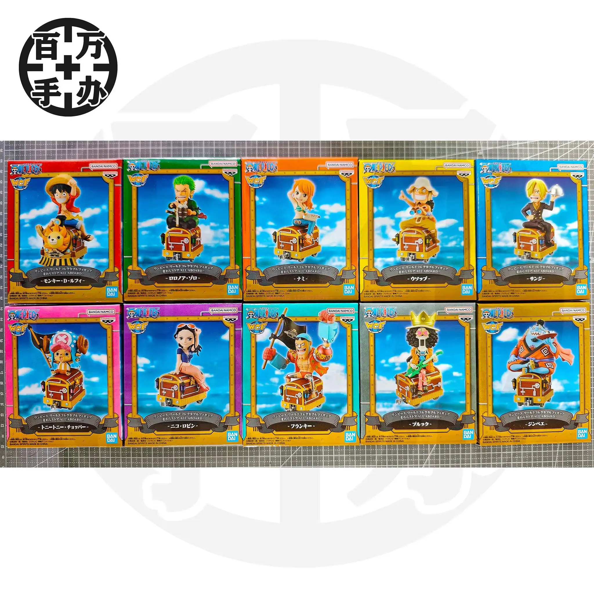 New In Stock Bandai One Piece Wcf Straw Hat Store 12th Anniversary All Aboard Sunny Train Anime Surrounding Gift