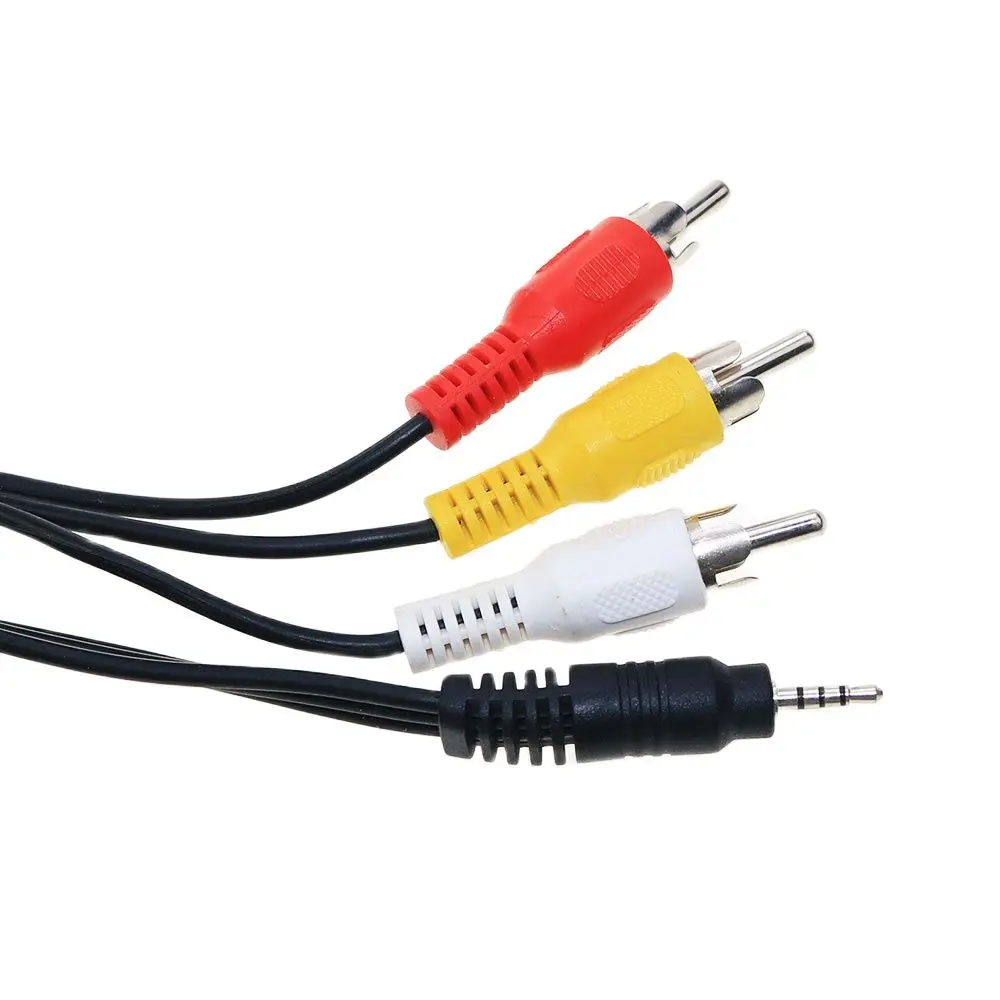 YUXI 1PCS 1.5M 2.5mm Jack Plug Male to 3 RCA Adapter High Quality 2.5 to RCA Male Audio Video AV Cable Wire Cord