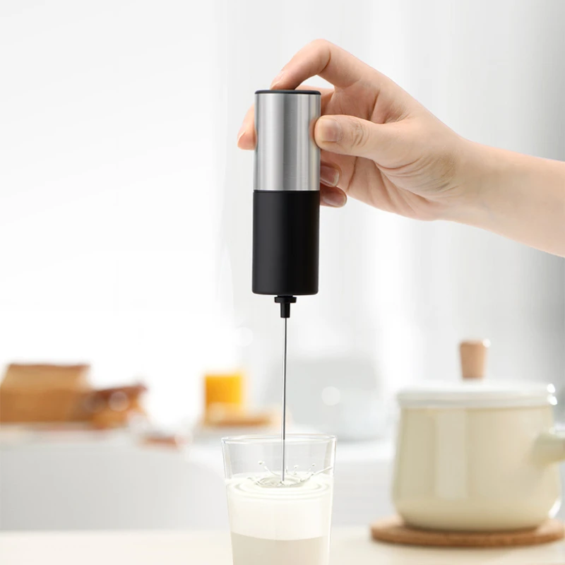 Mini Espumador de leche eléctrico, mezclador de bebidas, agitador de café, capuchino, crema, batidor, mezcla espumosa, batidor de huevos, licuadora de alimentos, 1 Uds.