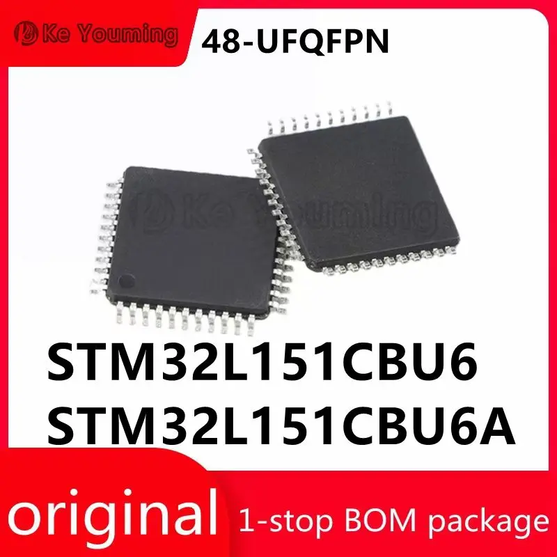 STM32L151CBU6, STM32L151CBU6A, 48 UFQFPN Integrated Circuit, IC, Embedded Microcontroller