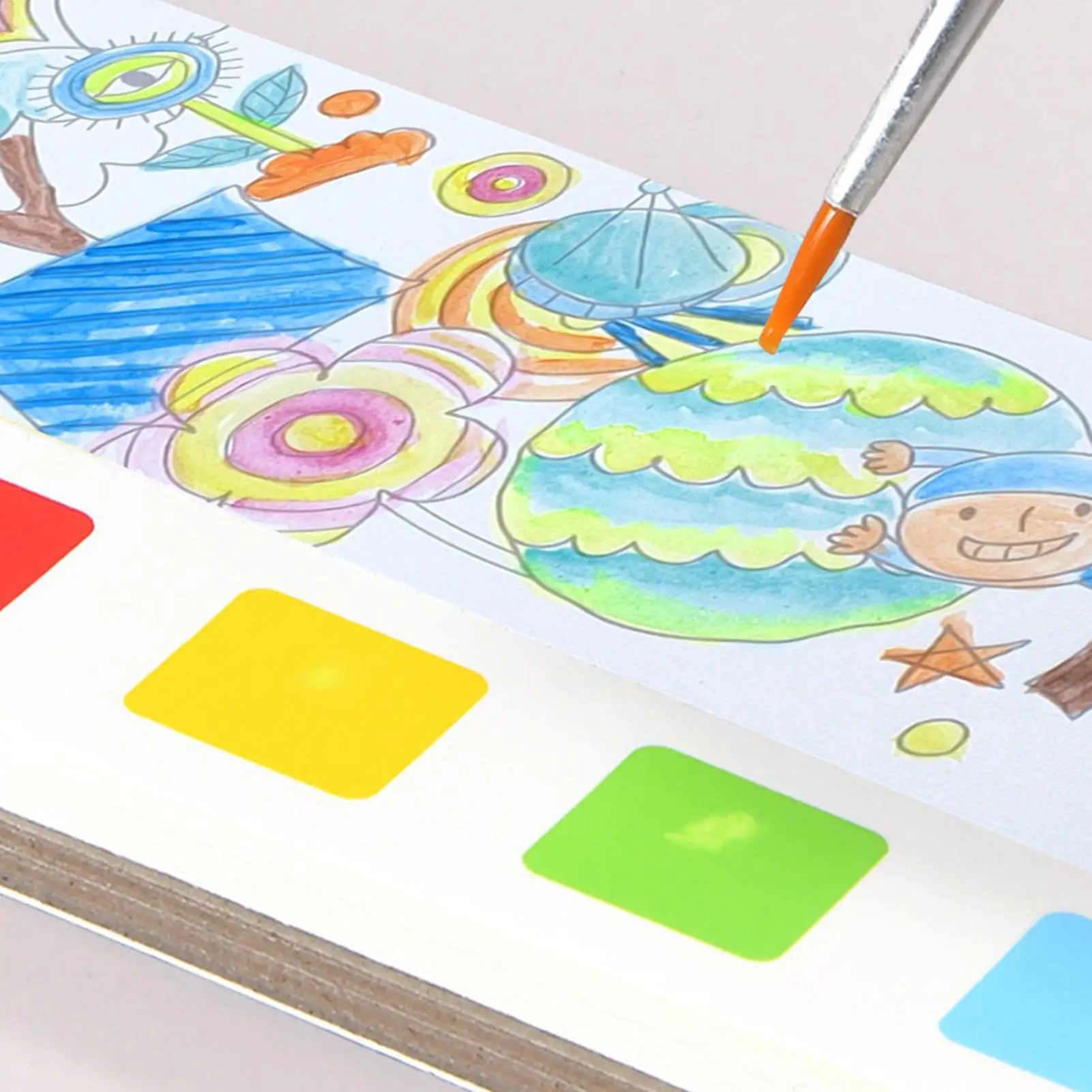 Pintura em aquarela portátil livro pintura com pincel de água guache graffiti imagem colorir desenho brinquedos crianças presentes do jardim de infância