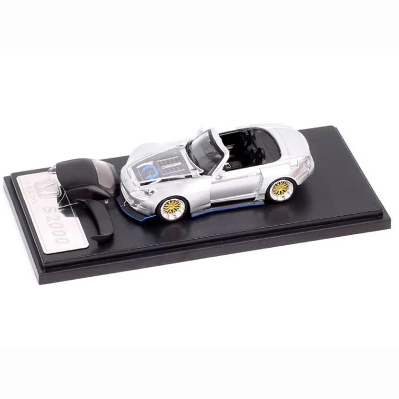 

Rhin 1/64 S2000, модифицированный широкий корпус JDM, трансформируемый мягкий верх, модель автомобиля из сплава, классический сувенир для взрослых, подарок для хобби и игрушки